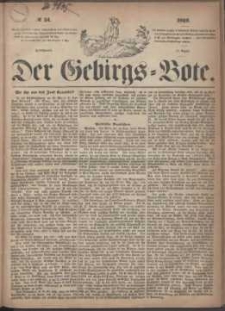 Der Gebirgsbote, 1869, nr 34