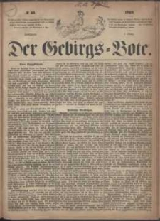 Der Gebirgsbote, 1869, nr 40