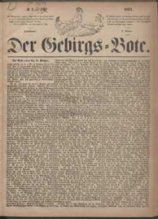 Der Gebirgsbote, 1871, nr 7