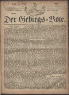 Der Gebirgsbote, 1871, nr 17