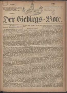 Der Gebirgsbote, 1871, nr 33