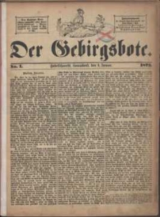 Der Gebirgsbote, 1873, nr 1