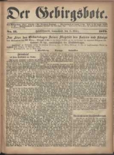 Der Gebirgsbote, 1873, nr 11