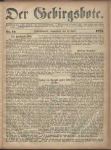 Der Gebirgsbote, 1873, nr 16