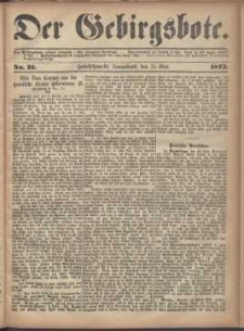 Der Gebirgsbote, 1873, nr 21