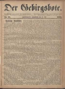 Der Gebirgsbote, 1873, nr 28