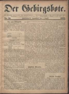Der Gebirgsbote, 1873, nr 31