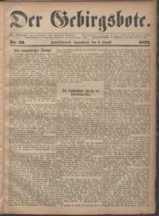 Der Gebirgsbote, 1873, nr 32