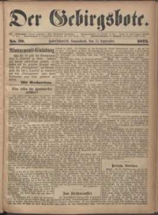 Der Gebirgsbote, 1873, nr 39