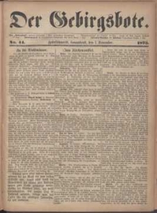 Der Gebirgsbote, 1873, nr 44