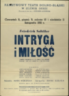 Intryga i miłość - afisz [Dokument życia społecznego]