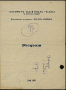 Intryga i miłość - program [Dokument życia społecznego]