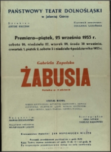 Żabusia - afisz premierowy [Dokument życia społecznego]