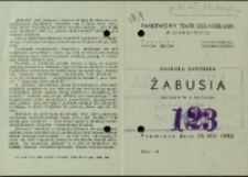 Żabusia - program [Dokument życia społecznego]