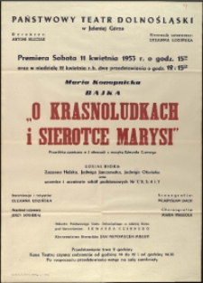 O krasnoludkach i sierotce Marysi - afisz premierowy [Dokument życia społecznego]