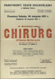 Chirurg - afisz premierowy [Dokument życia społecznego]