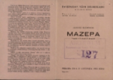 Mazepa - program [Dokument życia społecznego]