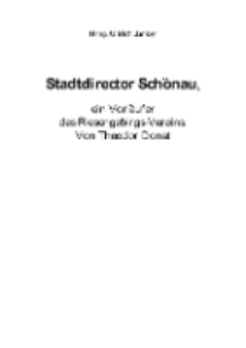 Stadtdirector Schönau, ein Vorläufer des Riesengebirgs-Vereins [Dokument elektroniczny]
