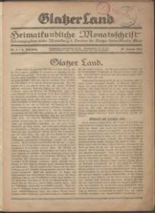 Glatzer Land, 1924, nr 1