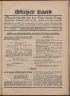 Glatzer Land, 1928, nr 6