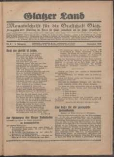 Glatzer Land, 1928, nr 8