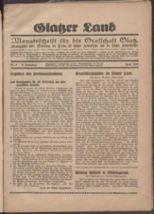 Glatzer Land, 1929, nr 4