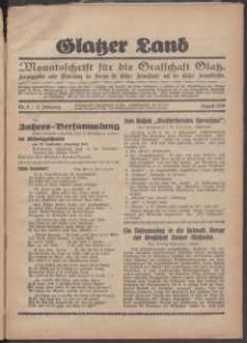Glatzer Land, 1929, nr 8