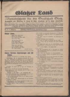 Glatzer Land, 1929, nr 11