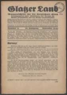 Glatzer Land, 1930, nr 11