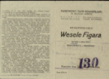 Wesele Figara - program [Dokument życia społecznego]