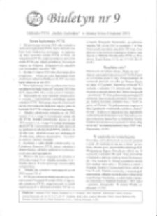 Biuletyn Oddziału PTTK "Sudety Zachodnie" w Jeleniej G&oacute;rze, 2001, nr 9 [Dokument elektroniczny]