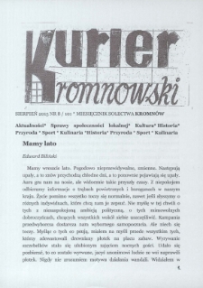 Kurier Kromnowski. Miesięcznik Sołectwa Kromnów, 2015, nr 8 (101)