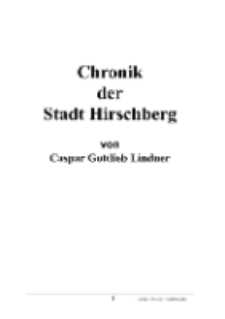 Chronik der Stadt Hirschberg [Dokument elektroniczny]