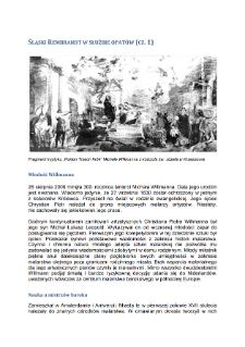 Śląski Rembrandt w służbie opatów (cz. 1)