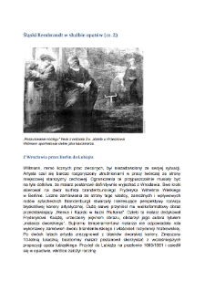 Śląski Rembrandt w służbie opatów (cz. 2)