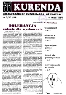 Kurenda : jeleniogórski informator oświatowy, 1995, nr 5 (68)