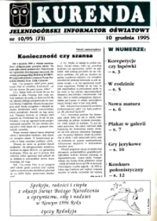Kurenda : jeleniogórski informator oświatowy, 1995, nr 10 (73)