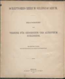 Scriptores Rerum Silesiacarum. Sechster Band