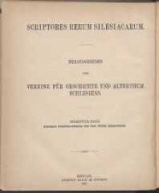 Scriptores Rerum Silesiacarum. Siebenter Band