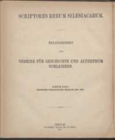 Scriptores Rerum Silesiacarum. Achter Band