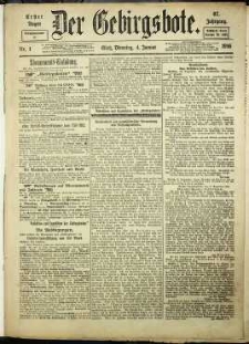 Der Gebirgsbote, 1916, nr 1 [4.01]