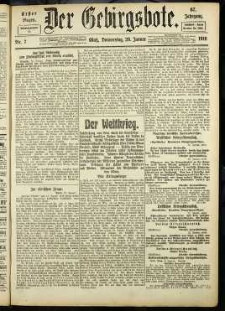 Der Gebirgsbote, 1916, nr 7 [20.01]