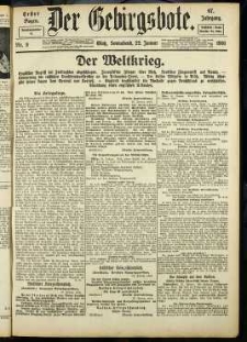 Der Gebirgsbote, 1916, nr 8 [22.01]