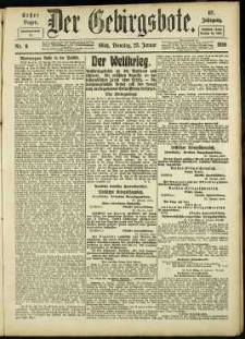 Der Gebirgsbote, 1916, nr 9 [25.01]