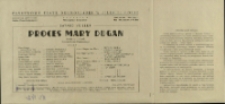 Proces Mary Dugan - program [Dokument życia społecznego]
