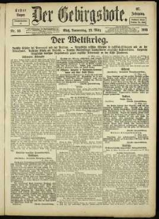 Der Gebirgsbote, 1916, nr 33 [23.03]
