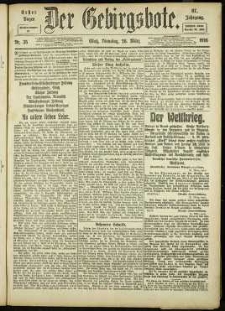 Der Gebirgsbote, 1916, nr 35 [28.03]