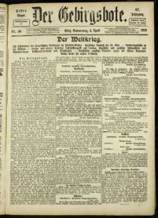 Der Gebirgsbote, 1916, nr 39 [6.04]