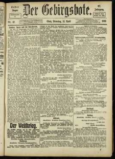 Der Gebirgsbote, 1916, nr 41 [11.04]
