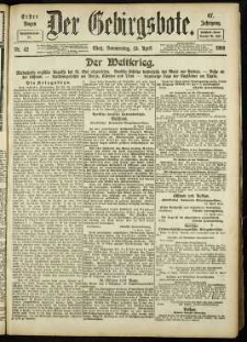 Der Gebirgsbote, 1916, nr 42 [13.04]
